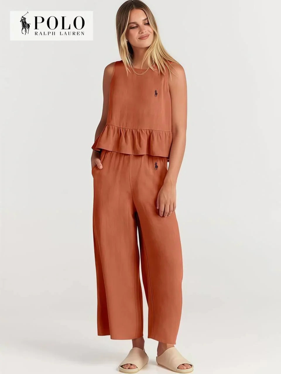 Ensemble deux pièces volanté pour femme