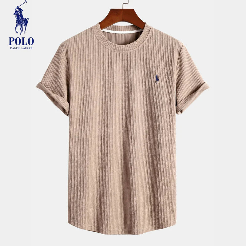 T-shirt côtelé premium Ralph Lauren