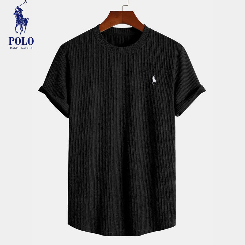 T-shirt côtelé premium Ralph Lauren