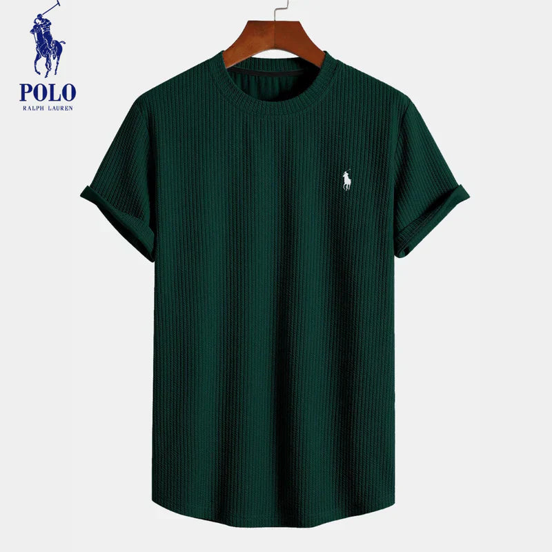 T-shirt côtelé premium Ralph Lauren