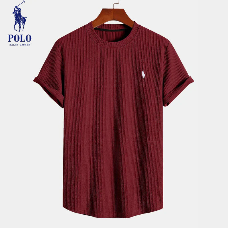 T-shirt côtelé premium Ralph Lauren