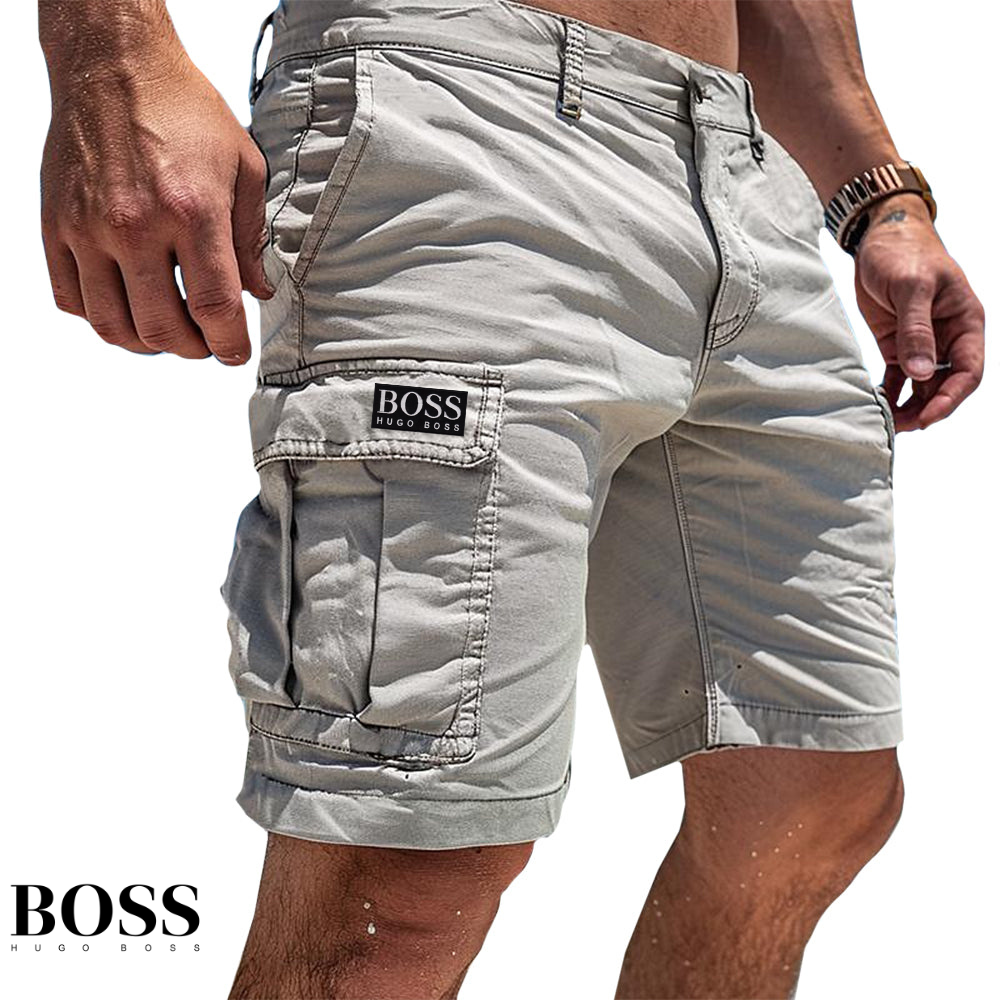 BOSS - Short utilitaire en coton de luxe Summit
