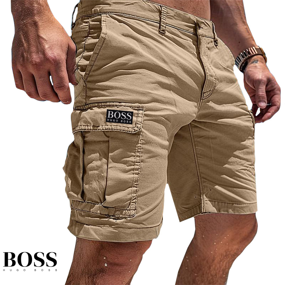 BOSS - Short utilitaire en coton de luxe Summit