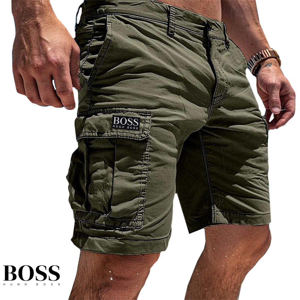 BOSS - Short utilitaire en coton de luxe Summit