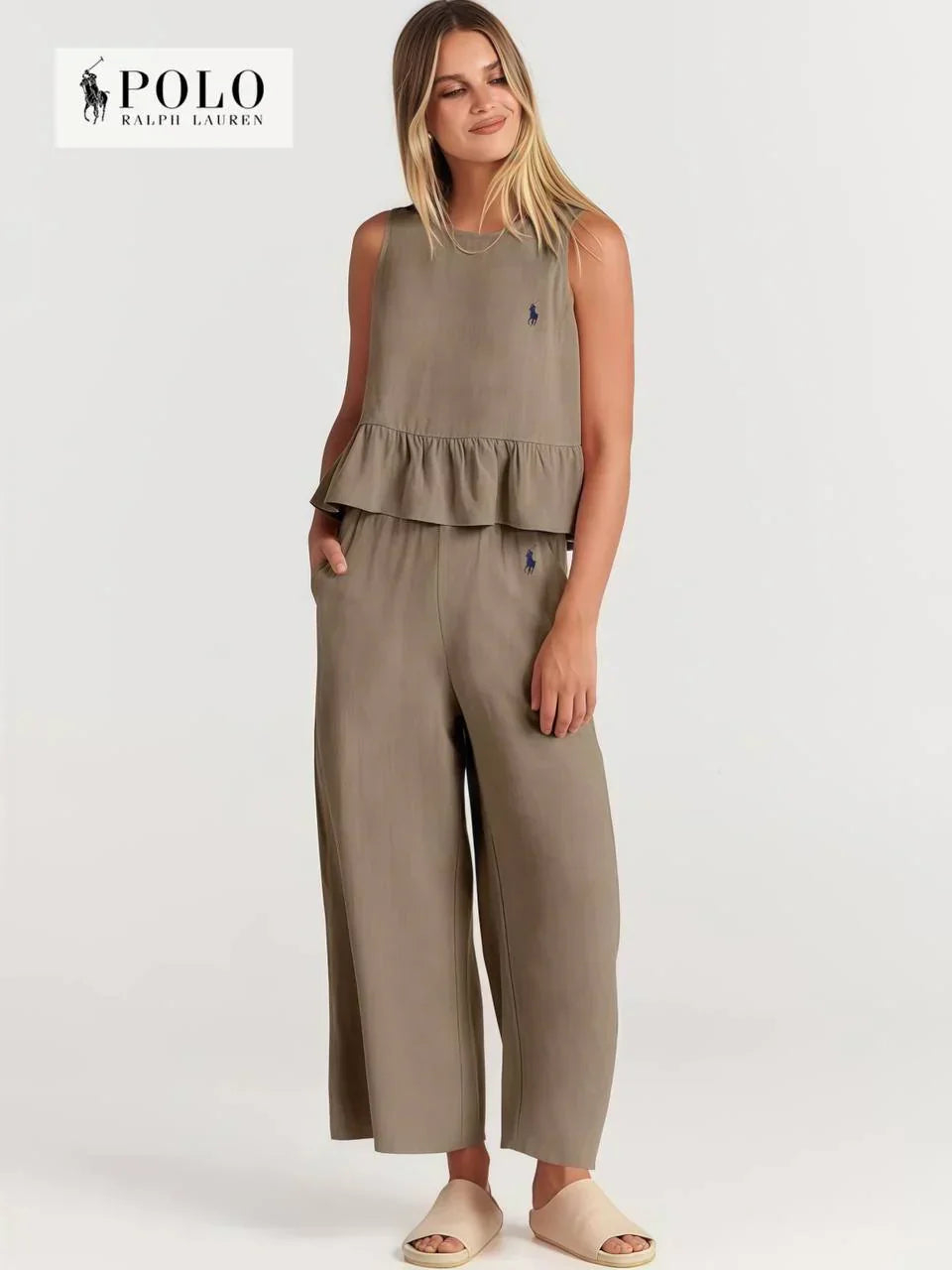 Ensemble deux pièces volanté pour femme