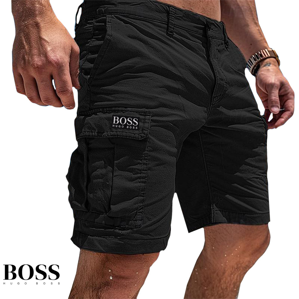 BOSS - Short utilitaire en coton de luxe Summit
