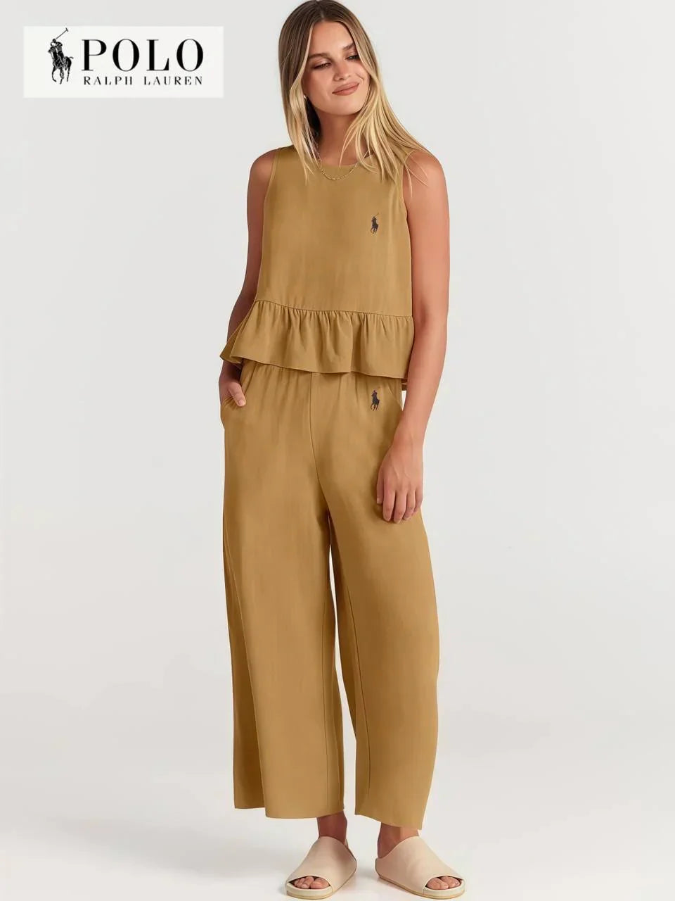 Ensemble deux pièces volanté pour femme