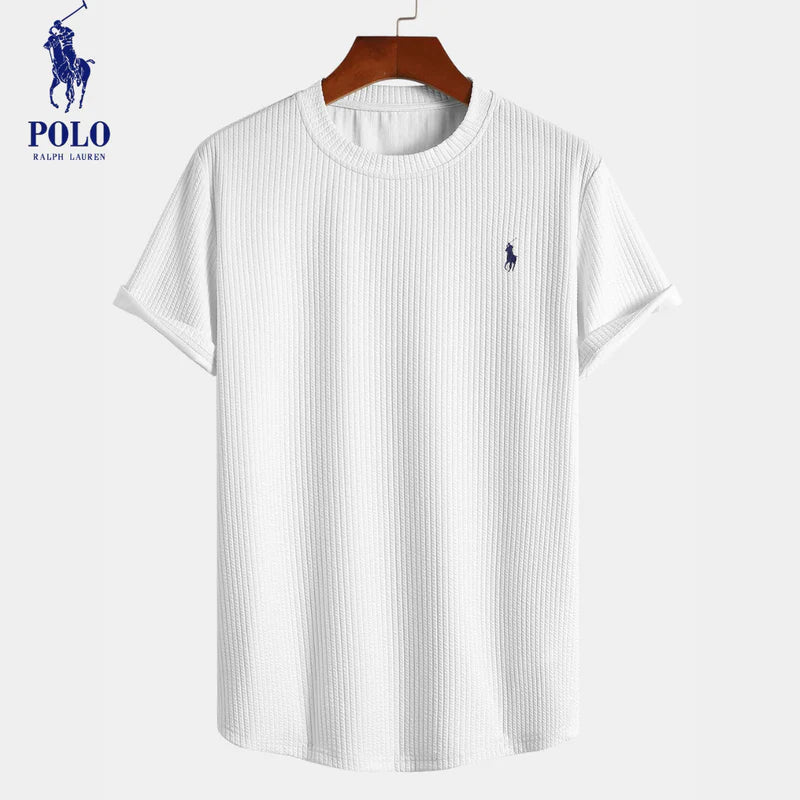 T-shirt côtelé premium Ralph Lauren