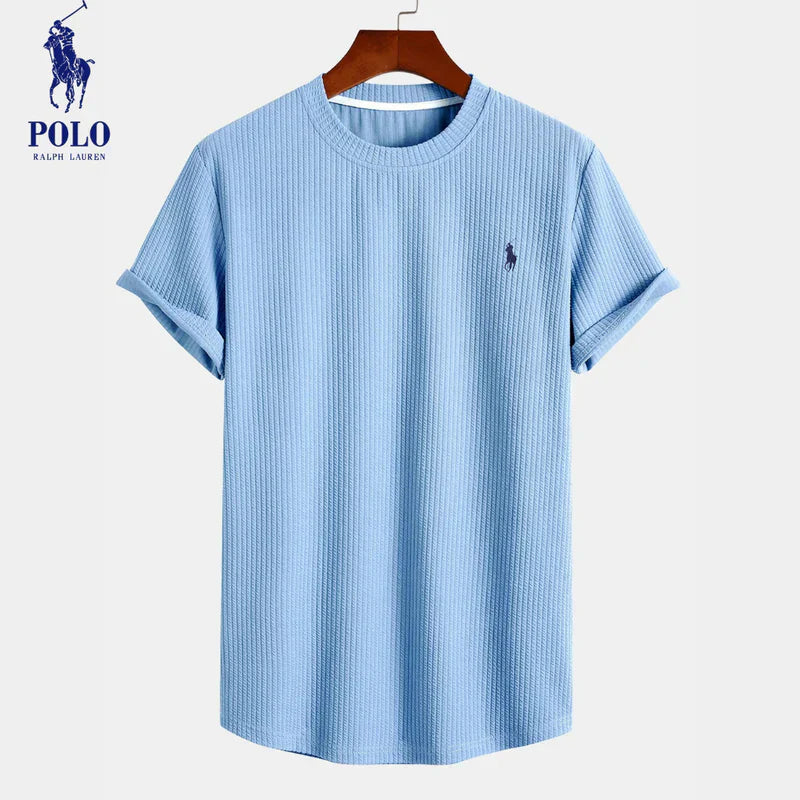 T-shirt côtelé premium Ralph Lauren