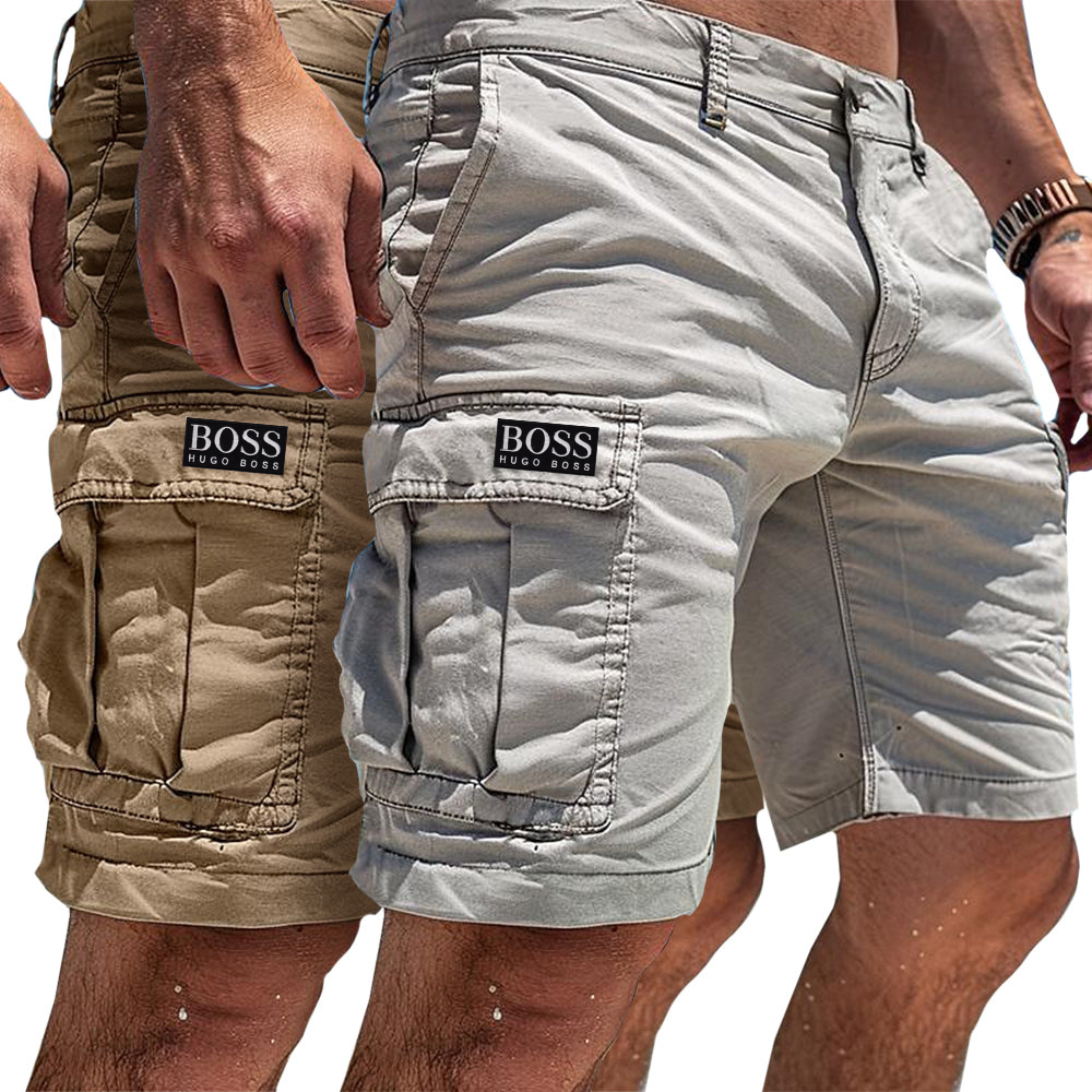 BOSS - Short utilitaire en coton de luxe Summit