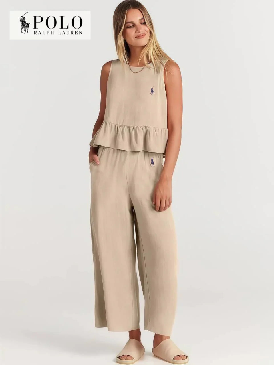 Ensemble deux pièces volanté pour femme