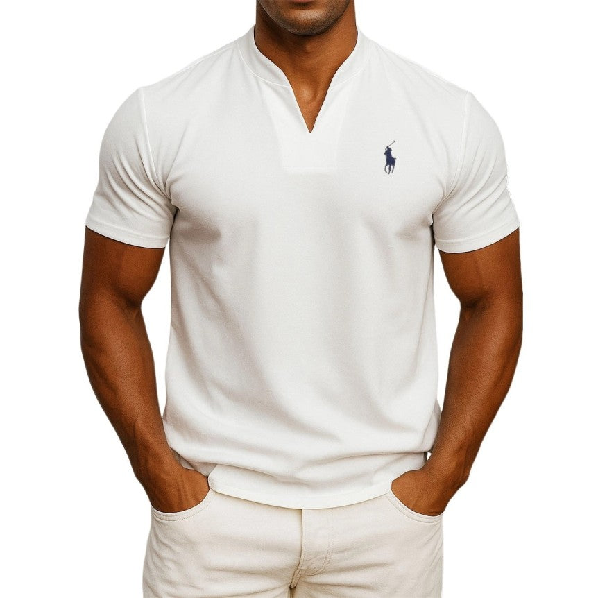 T-shirt RL chic décontracté pour homme – col style V