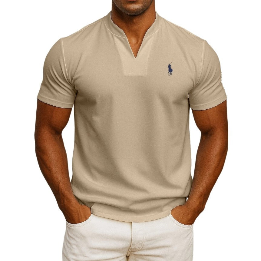 T-shirt RL chic décontracté pour homme – col style V